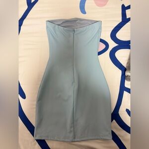 Naked Wardrobe Soft Blue Dress